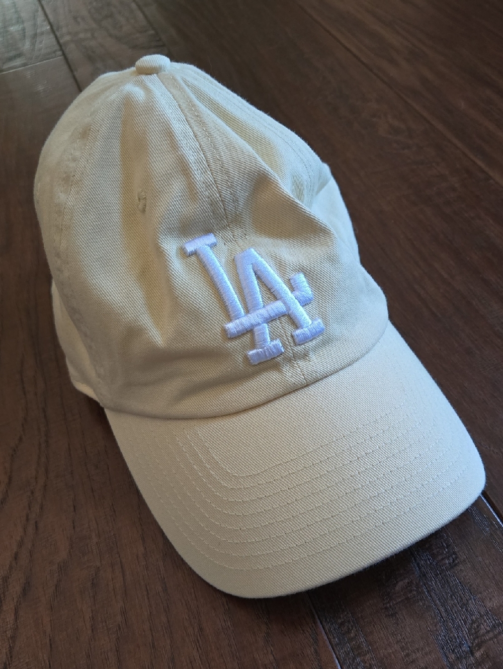 LA Logo Butter Yellow Baseball Hat Cap